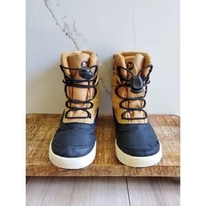 Merrell Boots Boys 11 Brown Snow Bank 2.0 Waterproof Faux Fur Winter Insulated